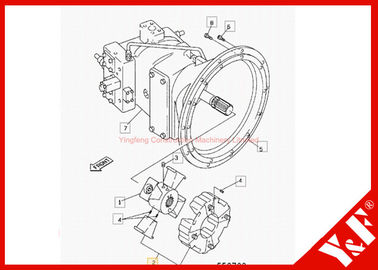 Jcb Js220 η σύζευξη εκσκαφέων για την ομάδα Drive υδραυλικών αντλιών Jrj0213 συνδέει τη μηχανή