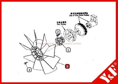 600-625-7620 μέρη εκσκαφέων της KOMATSU, λεπίδα ανεμιστήρων pc200-6