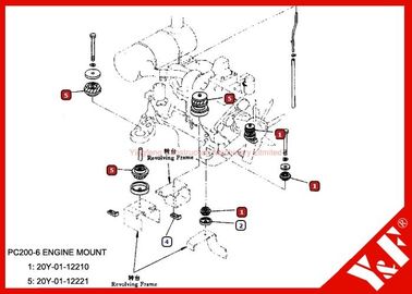 Ανταλλακτικά pc200-6 μοντάρισμα μηχανών 20Y-01-12210 20Y-01-12221 cOem KOMATSU