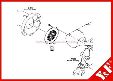Προσαρμοσμένα μέρη pc200-6 εκσκαφέων της KOMATSU υγρότερη μηχανή 20Y-01-11112 6D102
