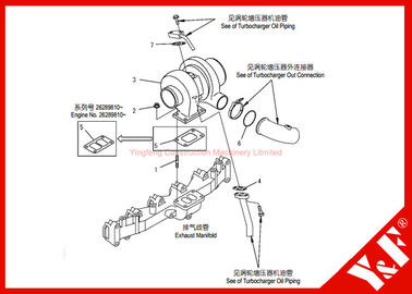 Μέρη pc200-7 εκσκαφέων της KOMATSU 6738-81-8091 μηχανή στροβιλοσυμπιεστών 6D102