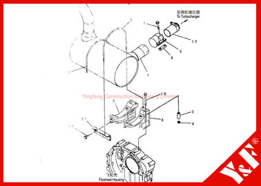 Μέρη pc200-7 εκσκαφέων της KOMATSU 6738-11-5510 πιάτο σφιγκτηρών 6210-11-5232 u-μπουλονιών 6210-11-5232 κασκόλ 6738-11-5940