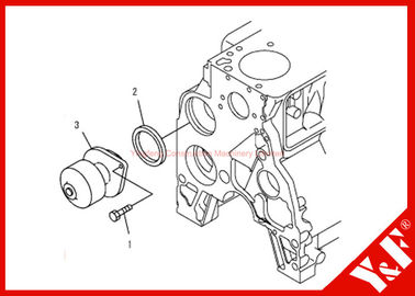 6D102 μέρη pc200-7 εκσκαφέων της KOMATSU μηχανών συνέλευση υδραντλιών 6735-61-1502
