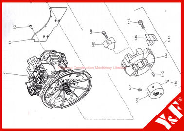 αποτύπωση Kobelco sk460-8 μερών εκσκαφέων 2418R660S001 Kobelco εκσκαφέας
