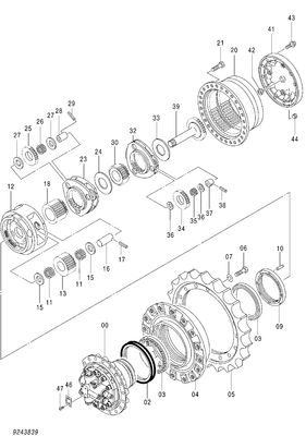 1032486 μέρη ZX200 zx240-3 zx240-3-HCMC ZX240-3G ZX240-5G Hitachi μεταφορέων